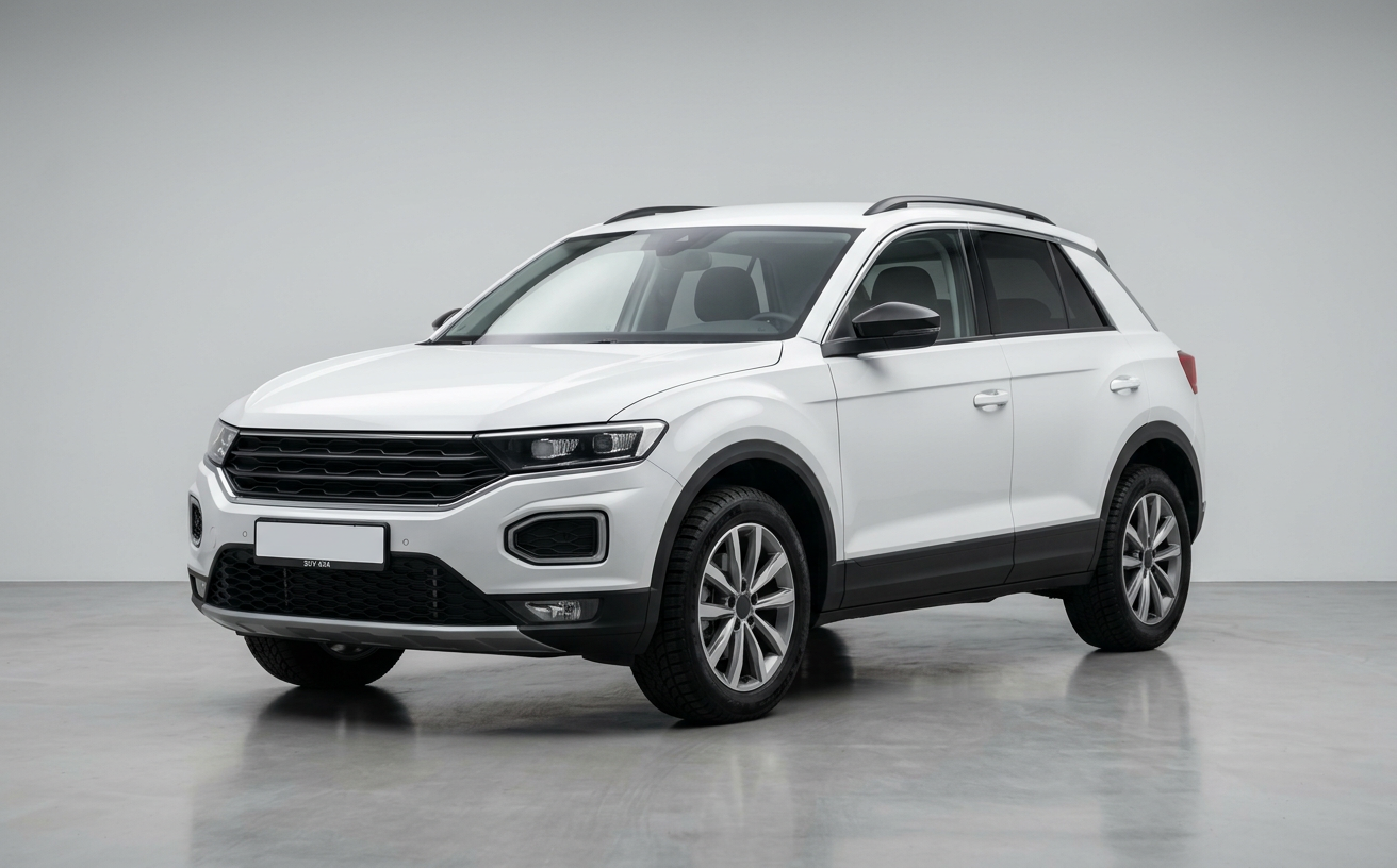 SUV alb cu tracțiune integrală